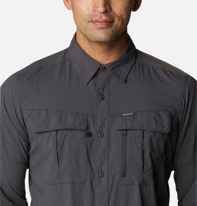 Men's Newton Ridge II Long Sleeve Shirt, Color: Shark, image 4