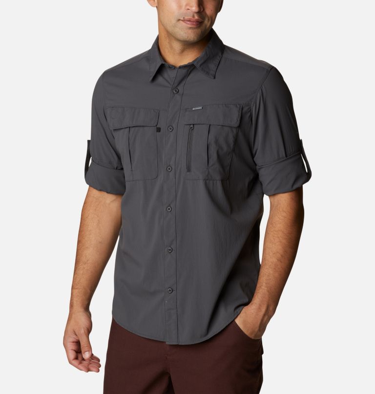 Men's Newton Ridge II Long Sleeve Shirt, Color: Shark, image 6