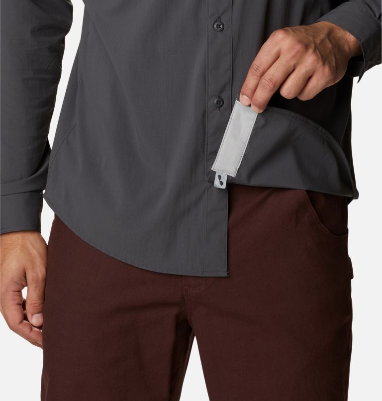 Men's Newton Ridge II Long Sleeve Shirt, Color: Shark, image 7