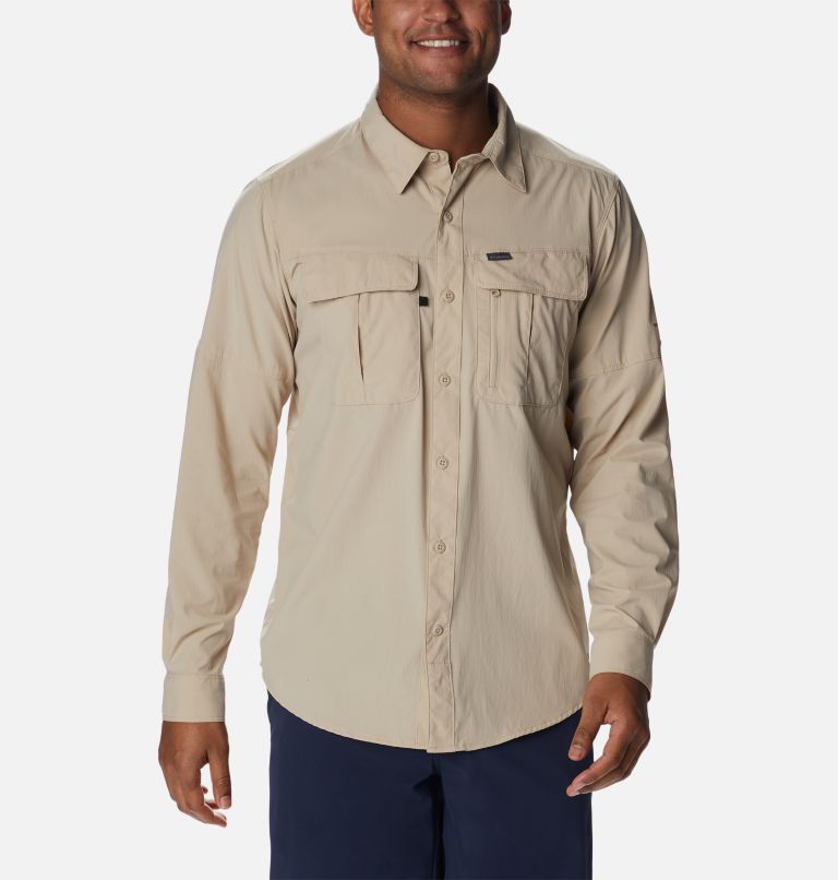 Men's Newton Ridge II Long Sleeve Shirt, Color: Ancient Fossil, image 1