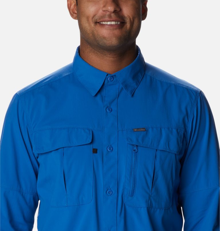 Men's Newton Ridge II Long Sleeve Shirt, Color: Bright Indigo, image 4