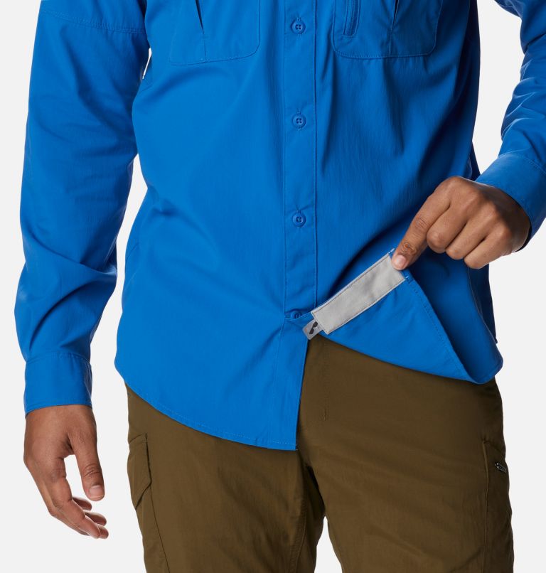 Men's Newton Ridge II Long Sleeve Shirt, Color: Bright Indigo, image 6