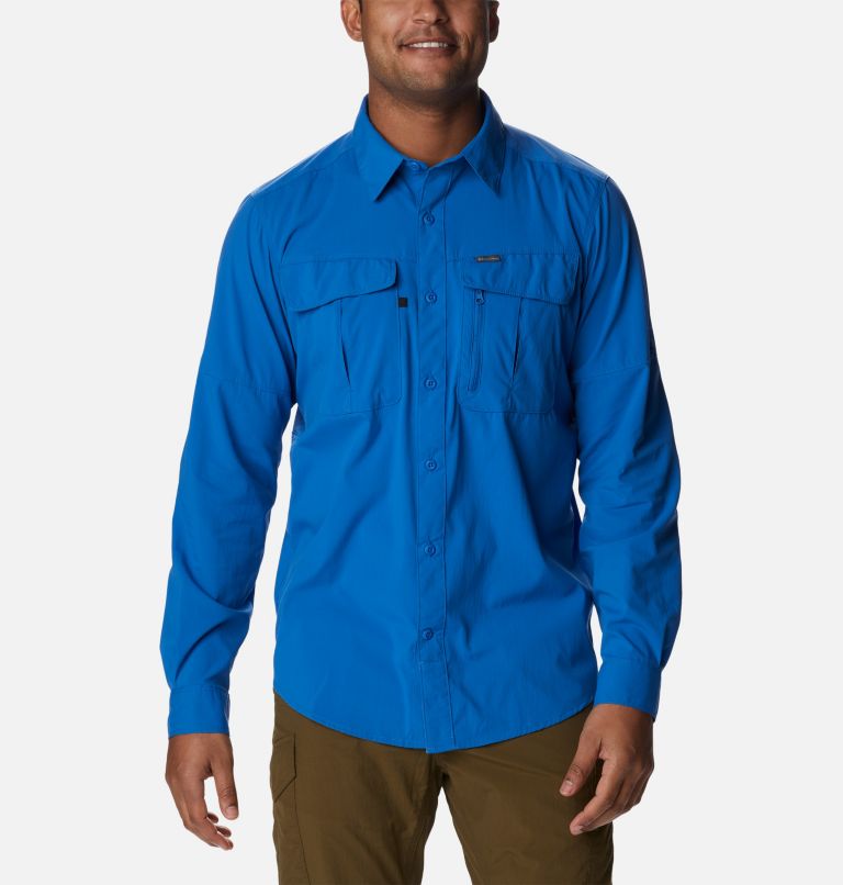 Thumbnail: Men's Newton Ridge II Long Sleeve Shirt, Color: Bright Indigo, image 1