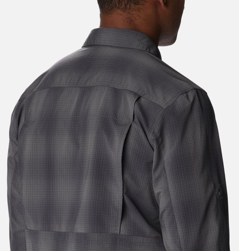 Men's Newton Ridge II Plaid Long Sleeve Shirt, Color: City Grey Soft Ombre, image 5