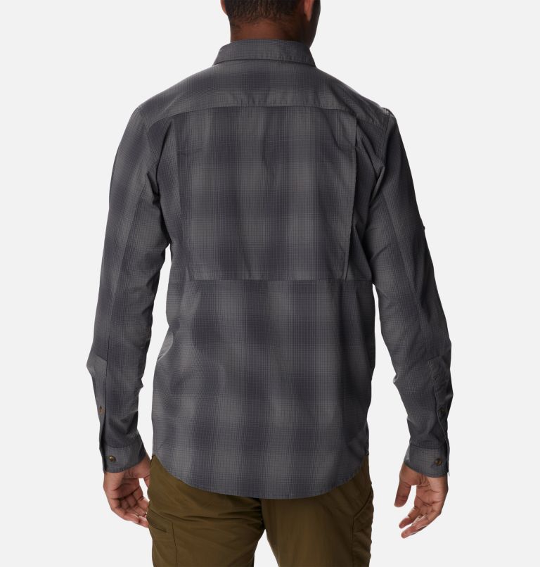 Men's Newton Ridge II Plaid Long Sleeve Shirt, Color: City Grey Soft Ombre, image 2