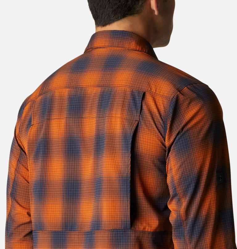 Men's Newton Ridge II Plaid Long Sleeve Shirt, Color: Warm Copper Soft Ombre, image 5
