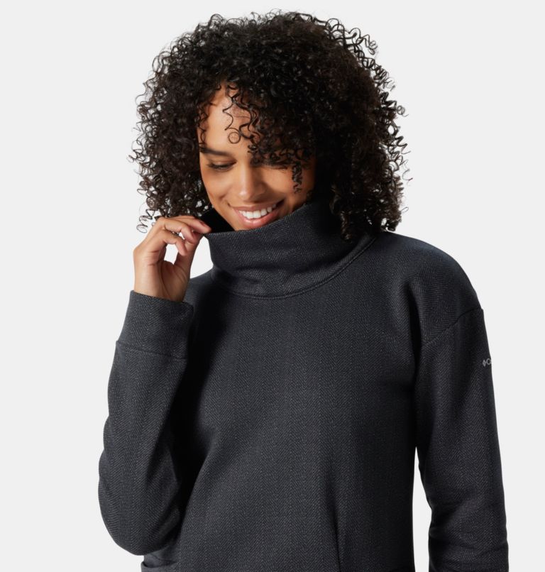 Chandail à col cheminée Columbia Lodge Femme, Color: Black Herringbone, image 4