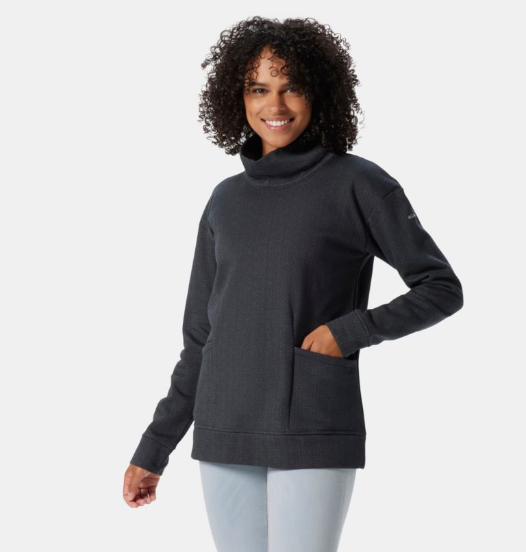 Chandail à col cheminée Columbia Lodge Femme, Color: Black Herringbone, image 1
