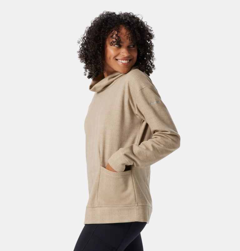 Chandail à col cheminée Columbia Lodge Femme, Color: Chalk Herringbone, image 3
