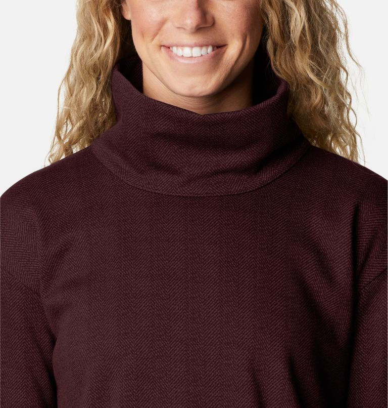 Thumbnail: Women's Columbia Lodge Funnel Pullover, Color: Marionberry Herringbone, image 4