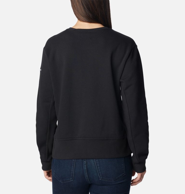 Women's Lodge Crew IV Sweatshirt, Color: Black, Bordered CSC Tonal, image 2