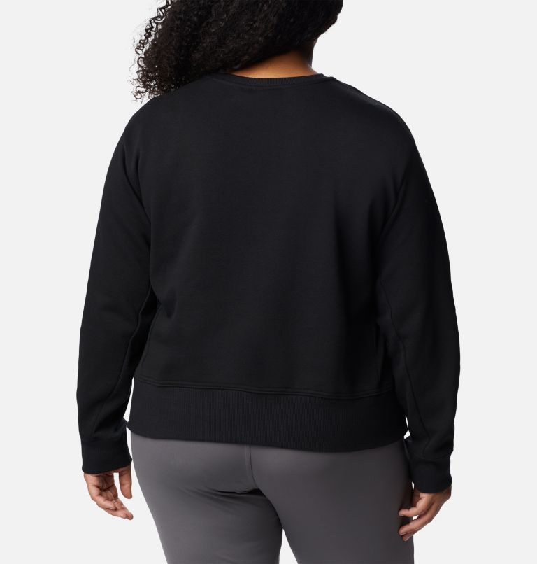 Thumbnail: Women's Columbia Lodge Crew IV Sweatshirt - Plus Size, Color: Black, image 2