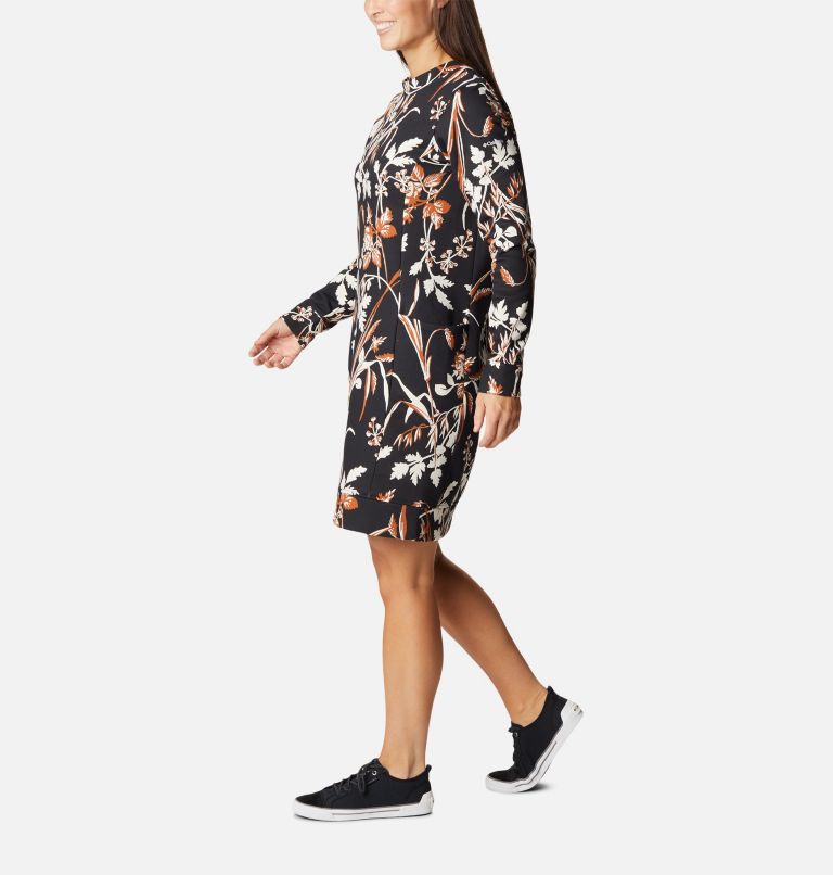 Women's Columbia Lodge Dress, Color: Black Fallgrass Print, image 3