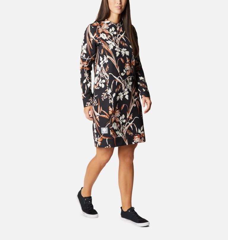Women's Columbia Lodge Dress, Color: Black Fallgrass Print, image 6