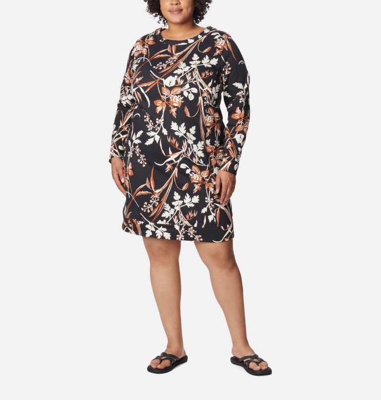 Women's Columbia Lodge Dress - Plus Size, Color: Black Fallgrass Print, image 1