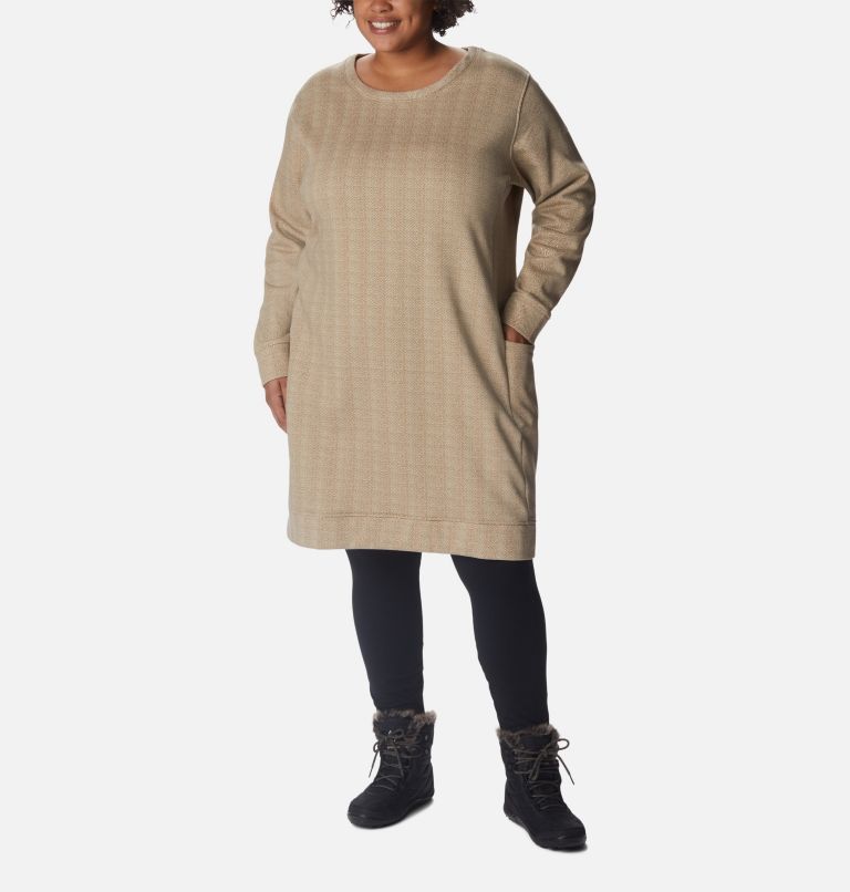 Robe Columbia Lodge Femme – Grande taille, Color: Chalk Herringbone, image 1