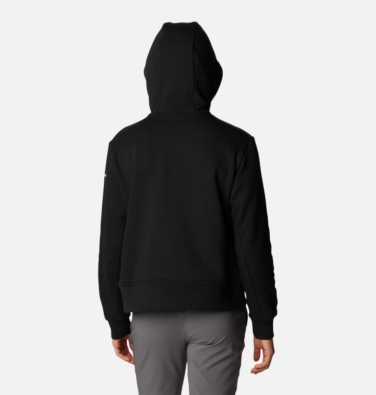 Women's Columbia Lodge Hoodie, Color: Black, Columbia Stencil, image 2