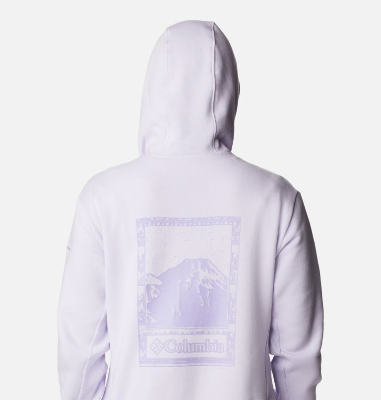 Women's Columbia Lodge Hoodie, Color: Purple Tint, Bordered Beauty Graphic, image 5