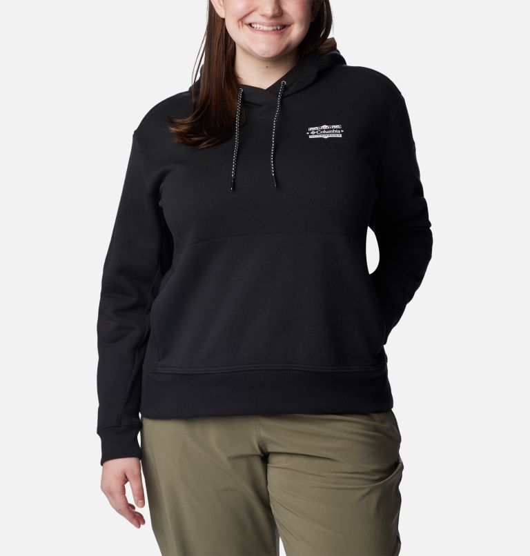 Women's Columbia Lodge Hoodie - Plus Size, Color: Black, Bordered Beauty Graphic, image 1
