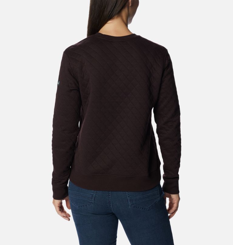 Thumbnail: Women's Columbia Lodge Quilted Crew Sweatshirt, Color: New Cinder, image 2