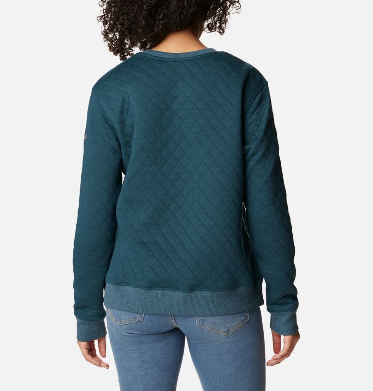 Thumbnail: Women's Columbia Lodge Quilted Crew Sweatshirt, Color: Night Wave, image 2