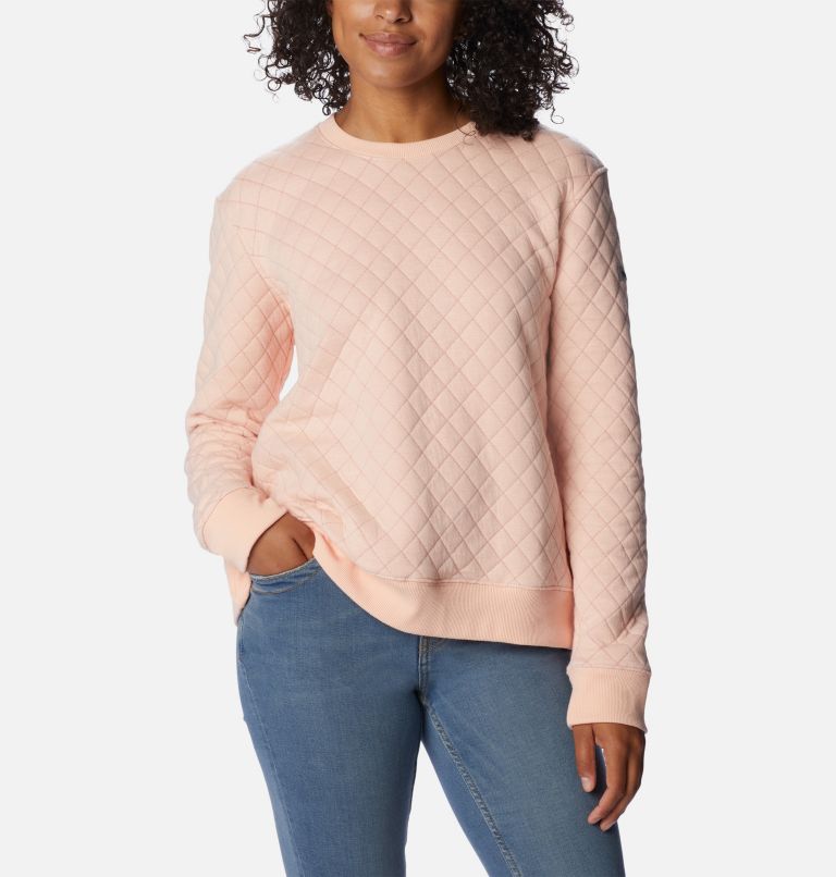 Columbia Lodge Quilted Crew | 890 | S, Color: Peach Blossom, image 5