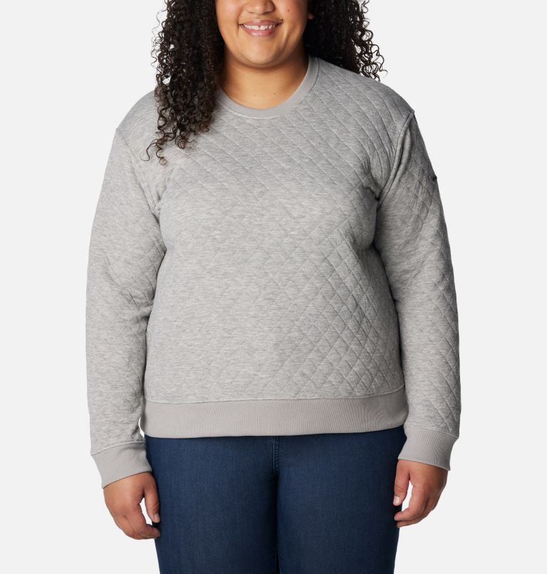 Women's Columbia Lodge™ Quilted Crew Sweatshirt - Plus Size