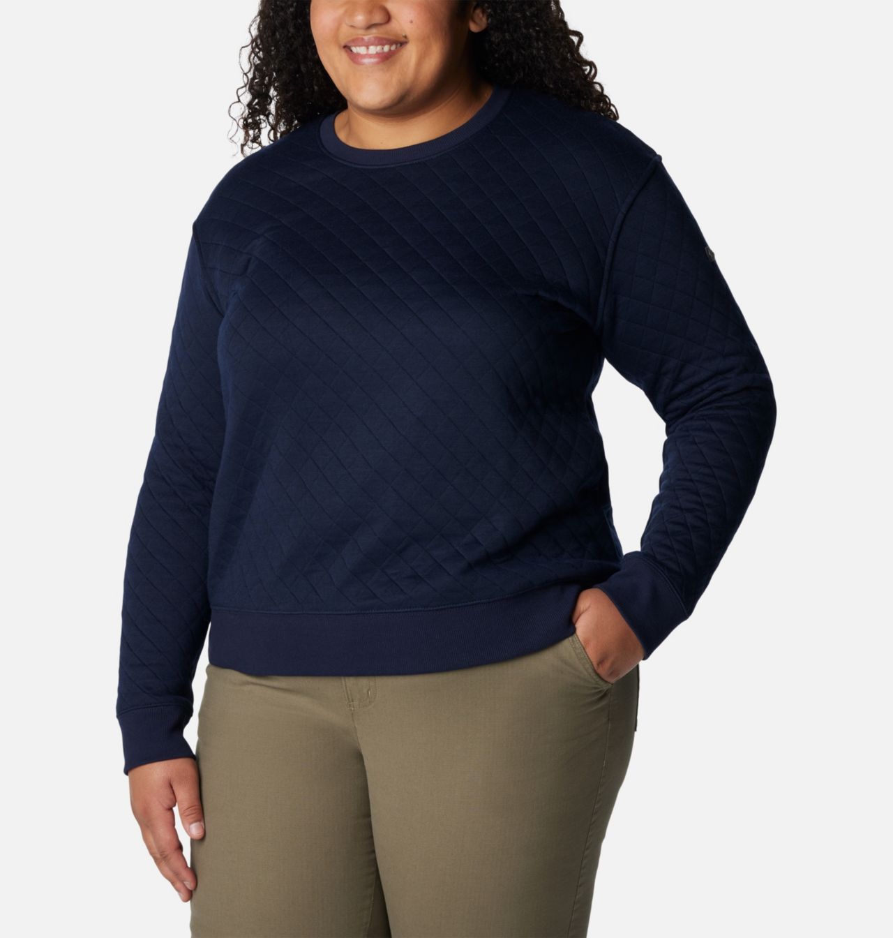Women's Columbia Lodge™ Quilted Crew Sweatshirt - Plus Size 5