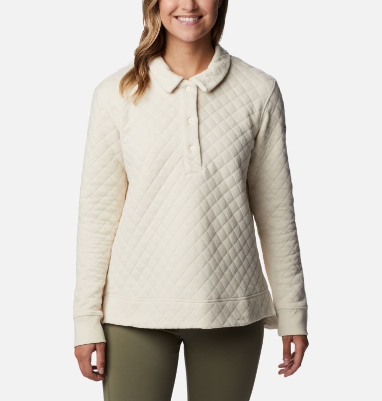 Thumbnail: Columbia Lodge Quilted Polo | 191 | S, Color: Chalk, image 1