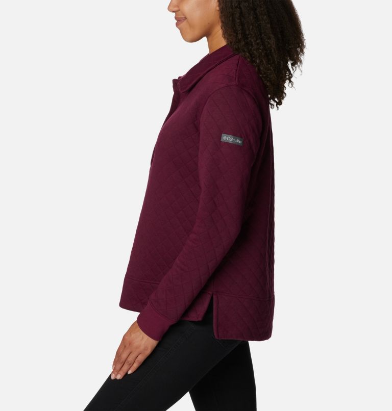 Women's Columbia Lodge Quilted Polo, Color: Marionberry, image 3
