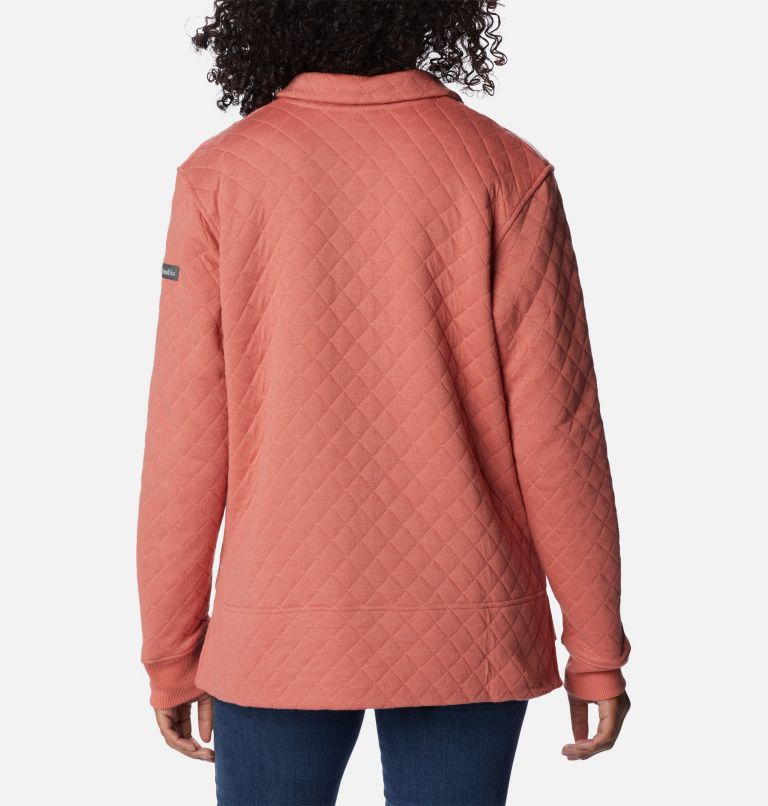 Thumbnail: Columbia Lodge Quilted Polo | 639 | S, Color: Dark Coral, image 2