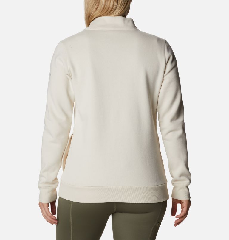 Thumbnail: Women's Hart Mountain Quarter Zip Fleece Pullover, Color: Chalk, image 2