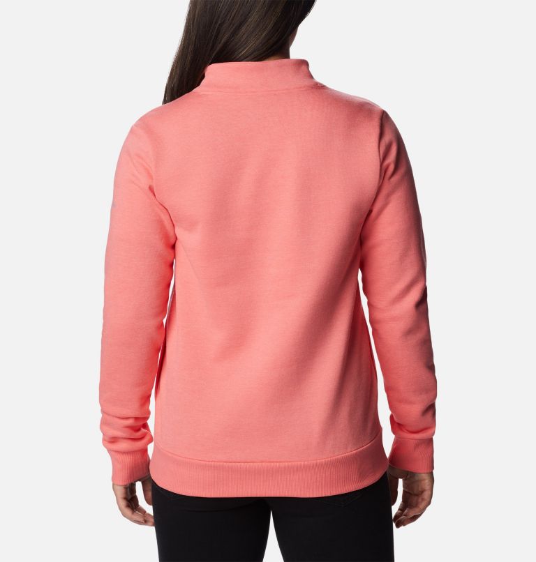 Women's Hart Mountain Quarter Zip Fleece Pullover, Color: Blush Pink Heather, image 2