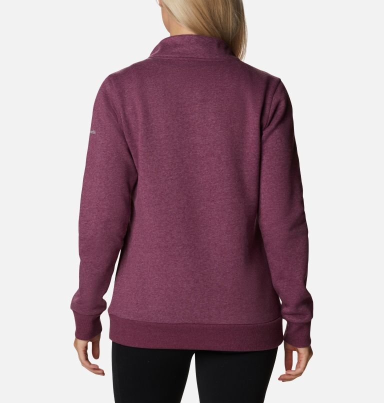 Thumbnail: Women's Hart Mountain Quarter Zip Fleece Pullover, Color: Marionberry Heather, image 2