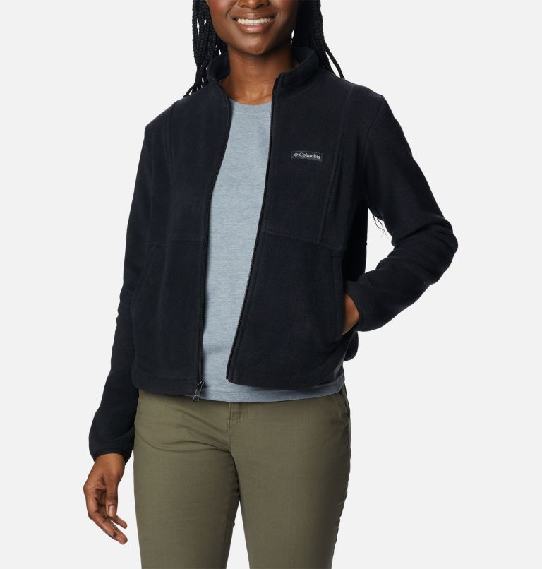 Thumbnail: Women's Benton Springs Colorblock Fleece jacket, Color: Black, image 5