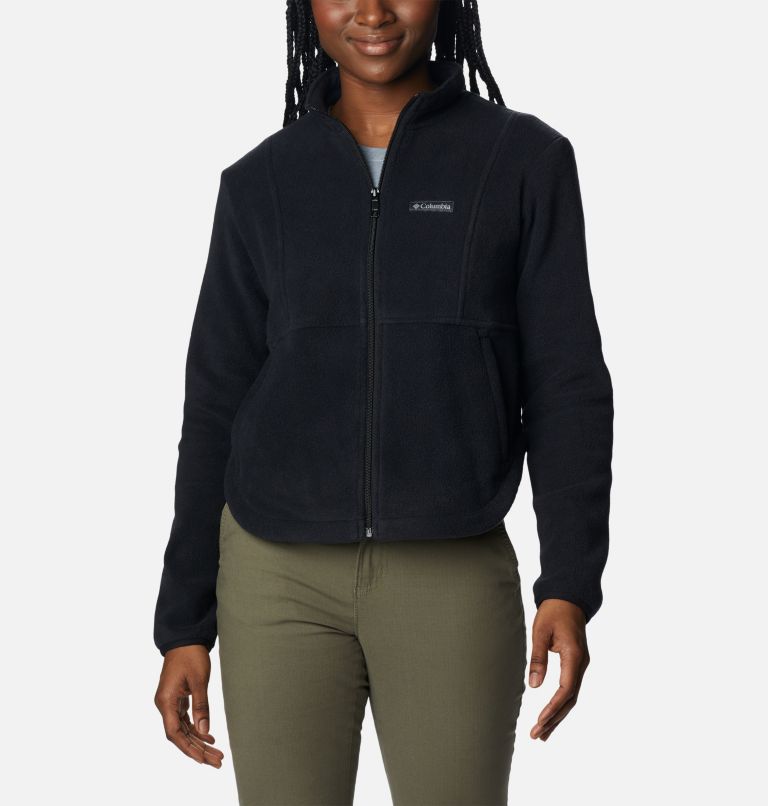 Thumbnail: Women's Benton Springs Colorblock Full Zip Fleece Jacket, Color: Black, image 1