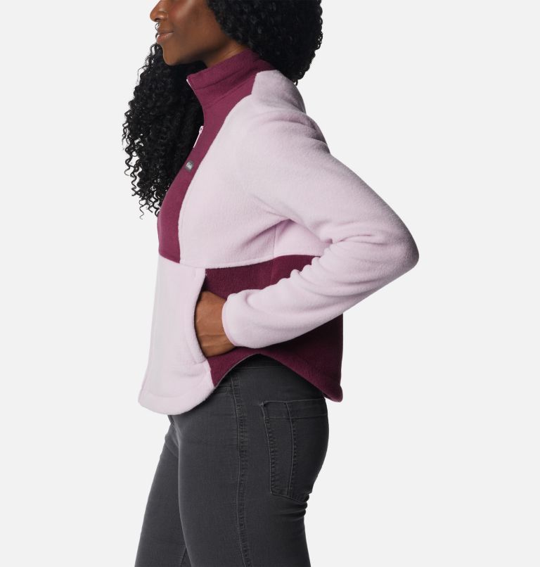 Thumbnail: Women's Benton Springs Colorblock Fleece jacket, Color: Aura, Marionberry, image 3
