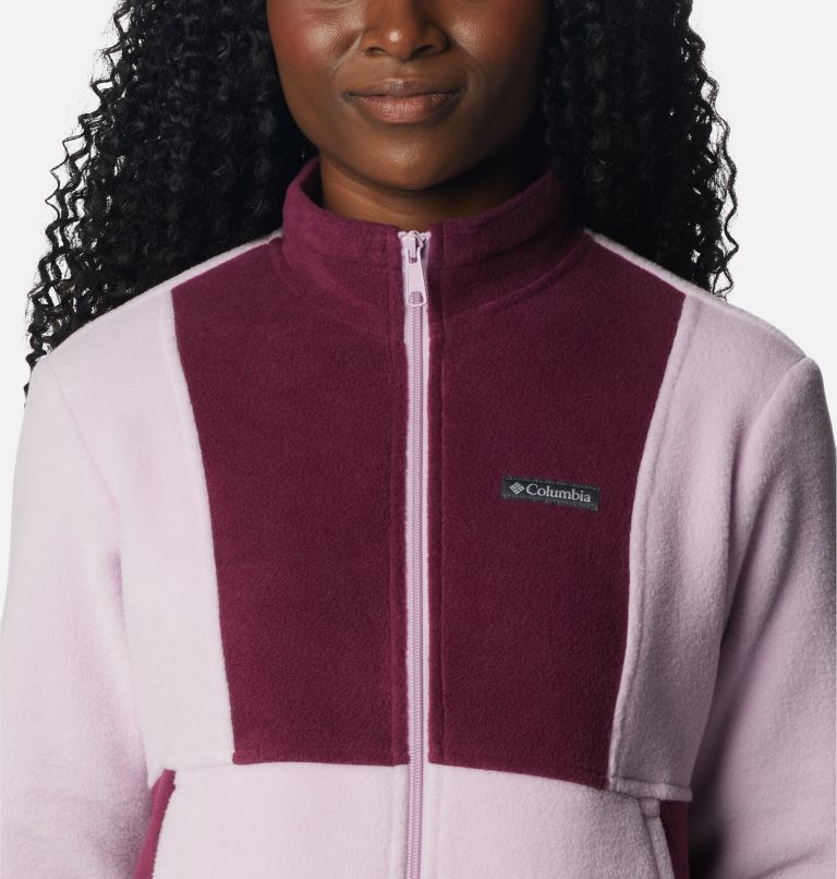 Benton Springs Colorblock Full Zip | 572 | M, Color: Aura, Marionberry, image 4