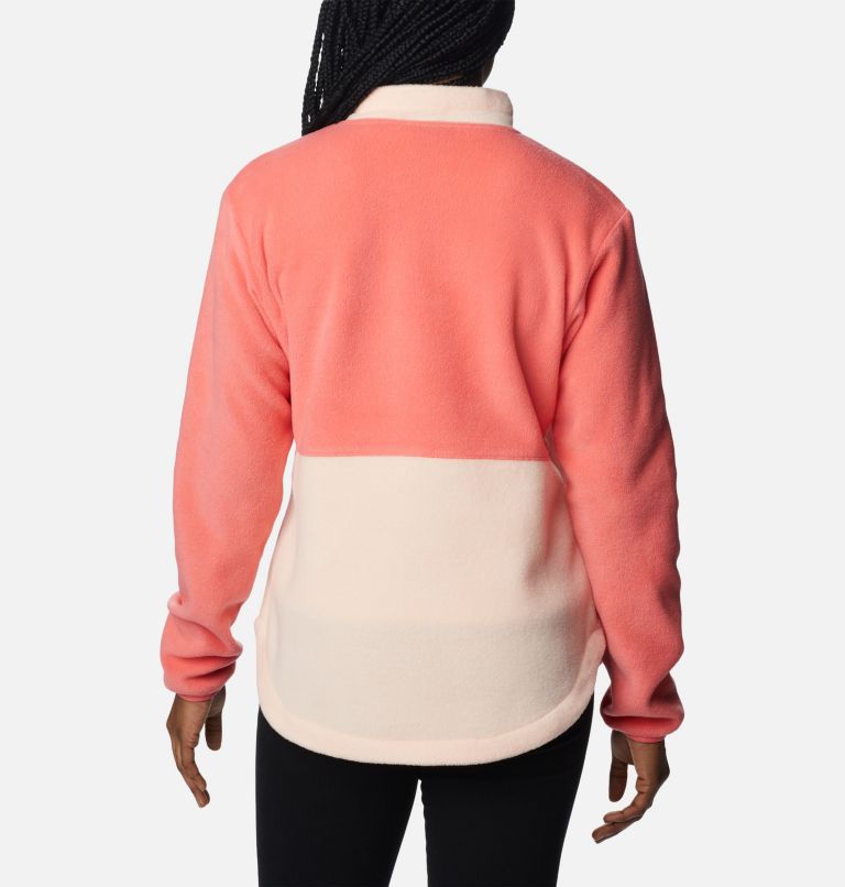 Women's Benton Springs Colorblock Half Zip Fleece Pullover, Color: Blush Pink, Peach Blossom, image 2