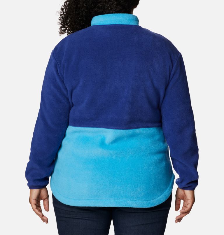 Thumbnail: Women's Benton Springs Colorblock Half Zip Fleece Pullover - Plus Size, Color: Dark Sapphire, Blue Chill, image 2