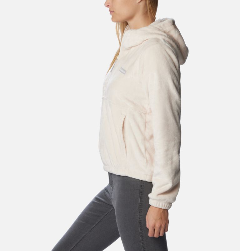 Women's Fire Side Fleece Hoodie, Color: Chalk, image 3