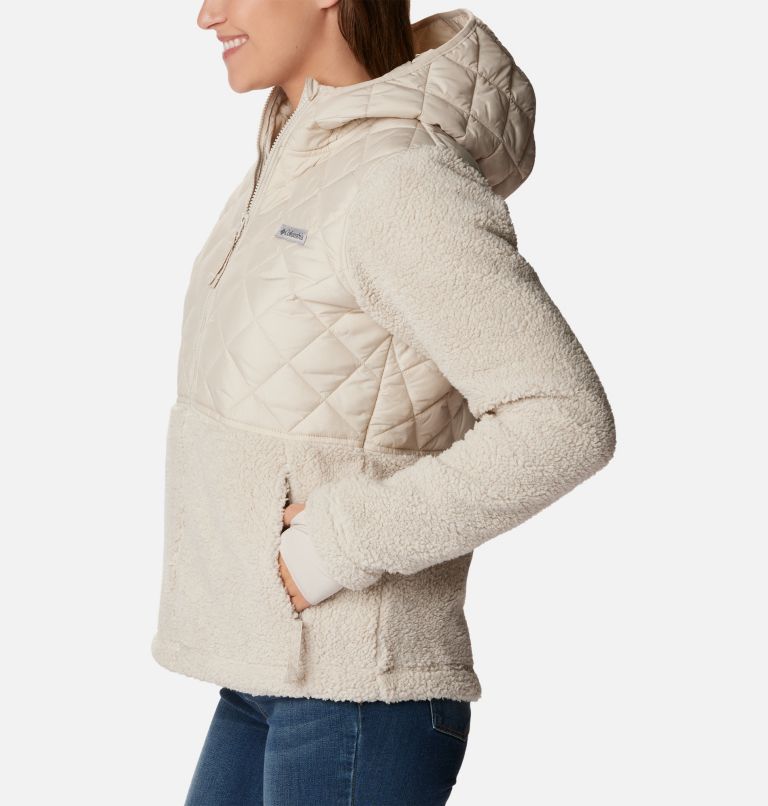 Women's Crested Peak Hooded Fleece Jacket, Color: Dark Stone, image 3