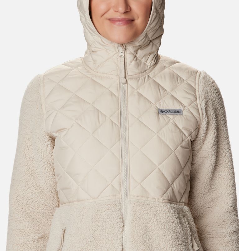 Women's Crested Peak Hooded Fleece Jacket, Color: Dark Stone, image 4