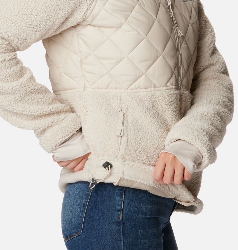 Women's Crested Peak Hooded Fleece Jacket, Color: Dark Stone, image 6