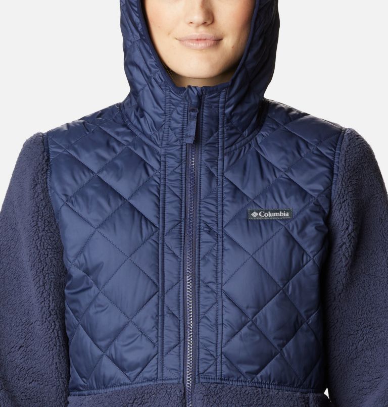 Thumbnail: Women's Crested Peak Hooded Fleece Jacket, Color: Nocturnal, image 4