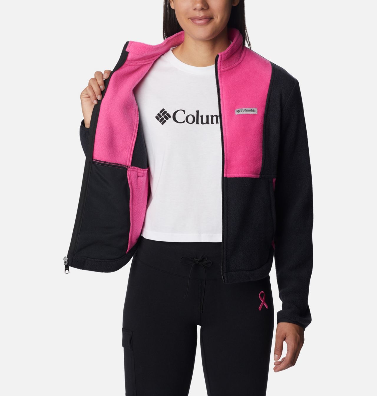 Veste polaire zippée Tested Tough In Pink™ Colorblock Femme 5
