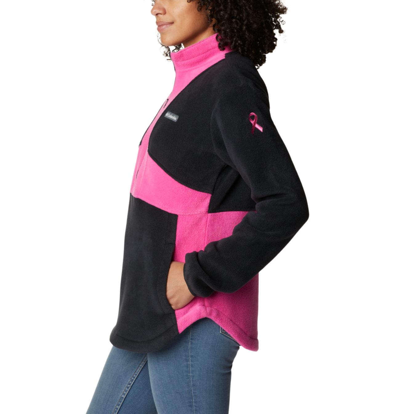 Women's Tested Tough In Pink™ Colorblock Half Zip Fleece Pullover 3