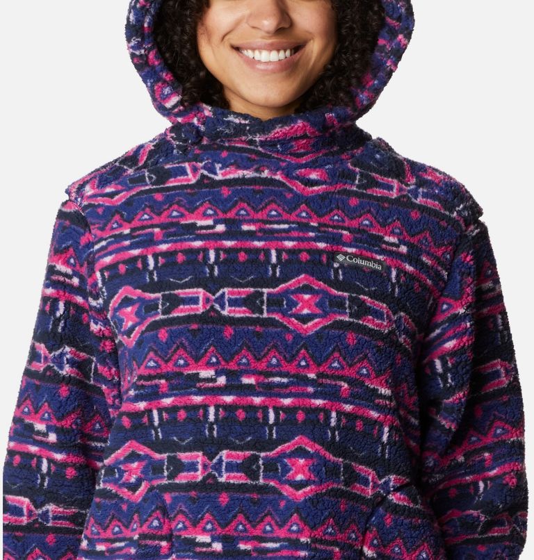 Women's West Bend Hoodie, Color: Dark Sapphire 80s Stripe Print, image 4