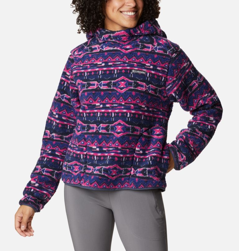 Women's West Bend Hoodie, Color: Dark Sapphire 80s Stripe Print, image 1