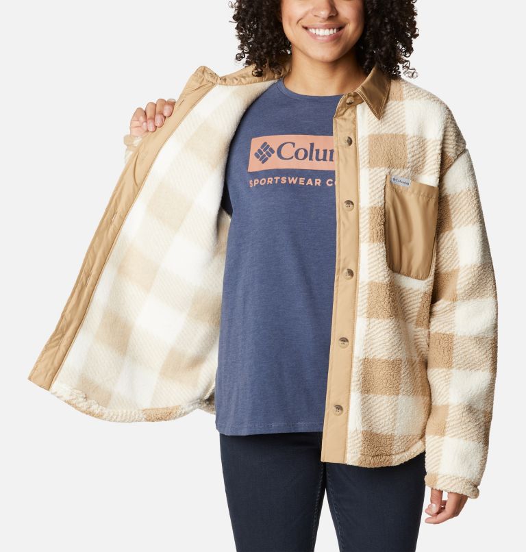 Thumbnail: Women's West Bend Shirt Jacket, Color: Beach Check Print, image 5